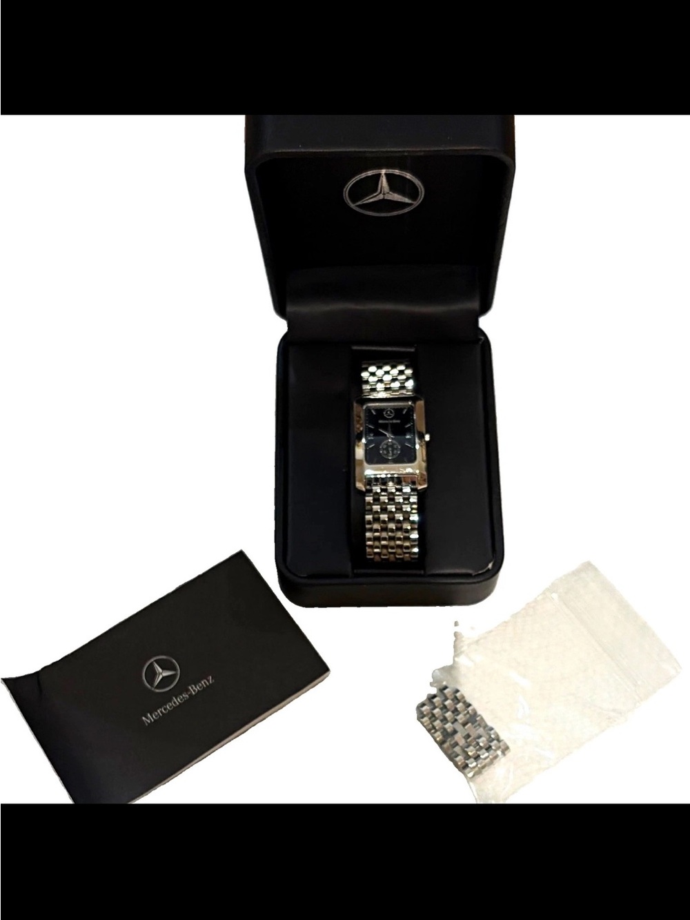 Men's Mercedes Stainless Steel Black Dial Watch